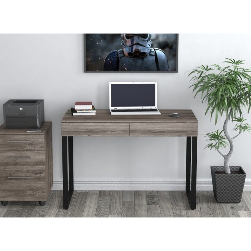 Письмовий стіл L-11 MSMLOFT — 110×55×75 см, сталева основа і ДСП