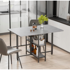 Складаний обідній стіл MONDEER з полицями