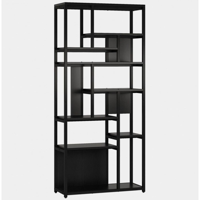 Стелаж 8-ярусний Etagere 8, чорний — висота 180 см, ширина 80 см