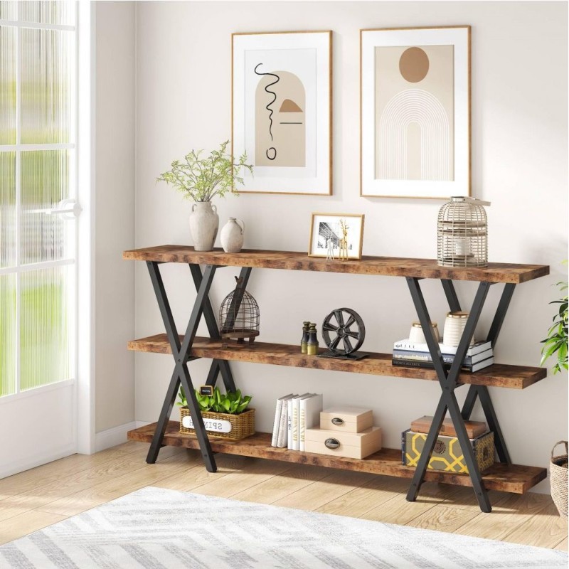 Стіл консольний 3-ярусний з полицями для зберігання