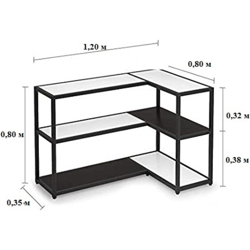 Консоль кутова у стилі MSMLOFT