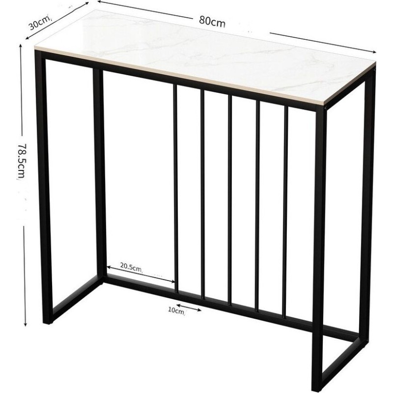 Консольний стіл 80×30×78,5 см (вузький для вітальні)