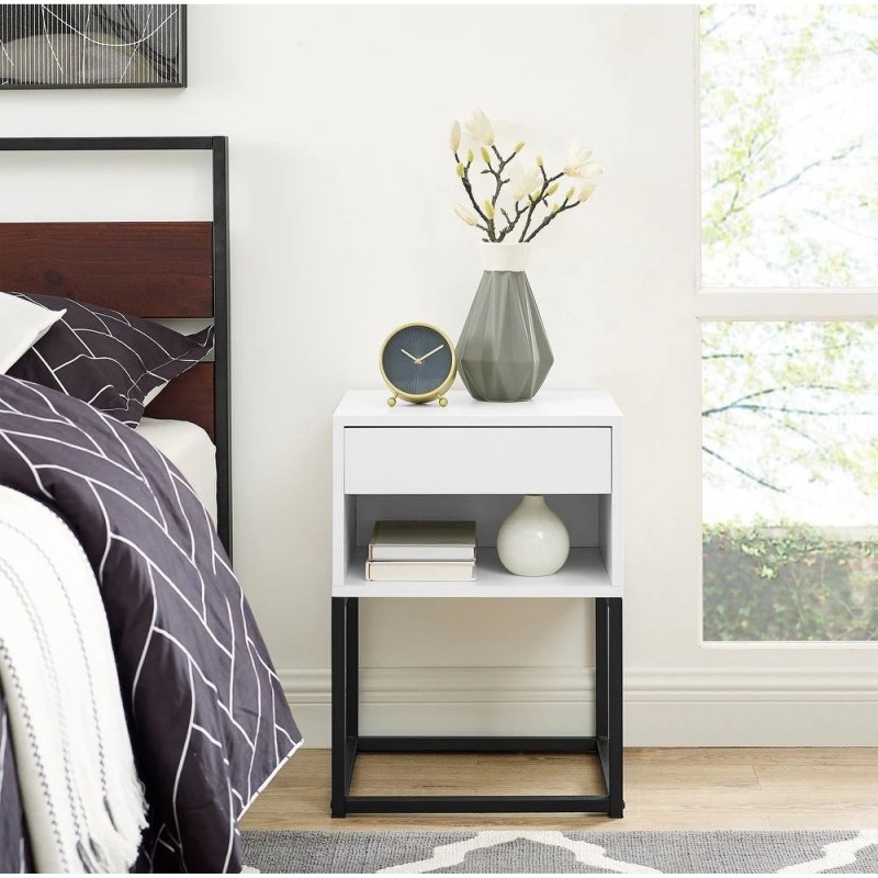 Столик MUSEHOMEINC з висувним ящиком та полицею — 55×40×35 см