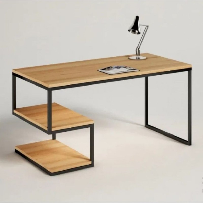 Стіл письмовий MSMLOFT з металевим каркасом — 120×60×75 см