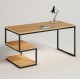 Стіл письмовий MSMLOFT з металевим каркасом — 120×60×75 см
