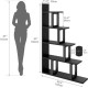 Стелаж Sorren MSM — стильний L-подібний стелаж з 5 полицями