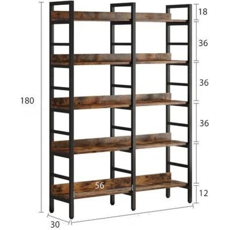 Стелаж Skiff 3 — 5‑ярусний стильний стелаж у стилі лофт