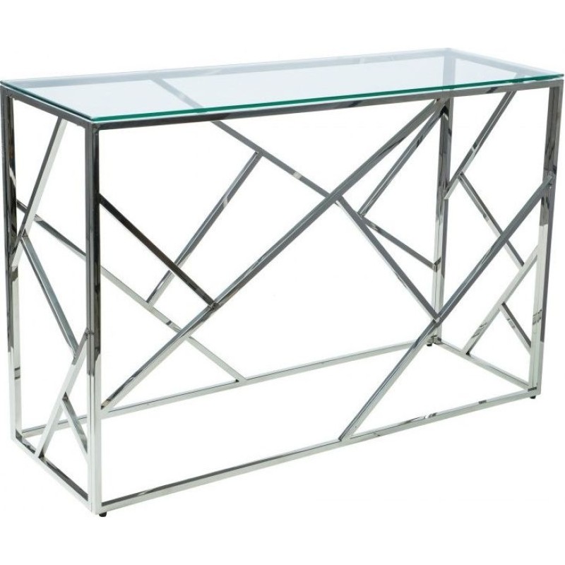 Журнальний стіл Escada C 70×40 Прозорий Срібний MSMLOFT