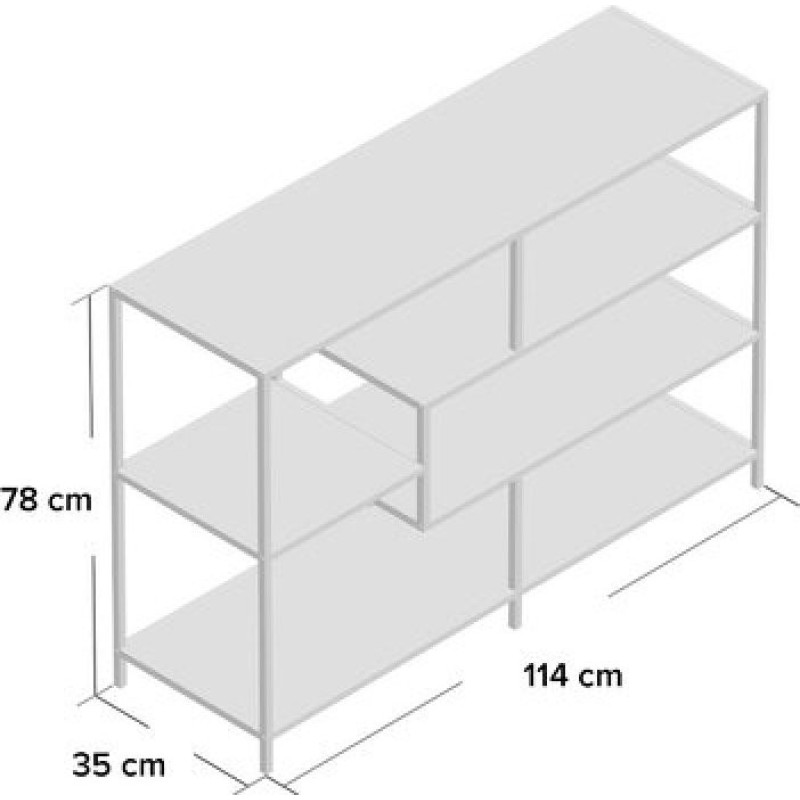 Металева консоль MSMLOFT із 5 полицями