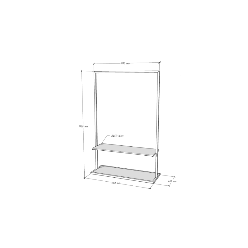 Вішалка підлогова лофт Ліброн