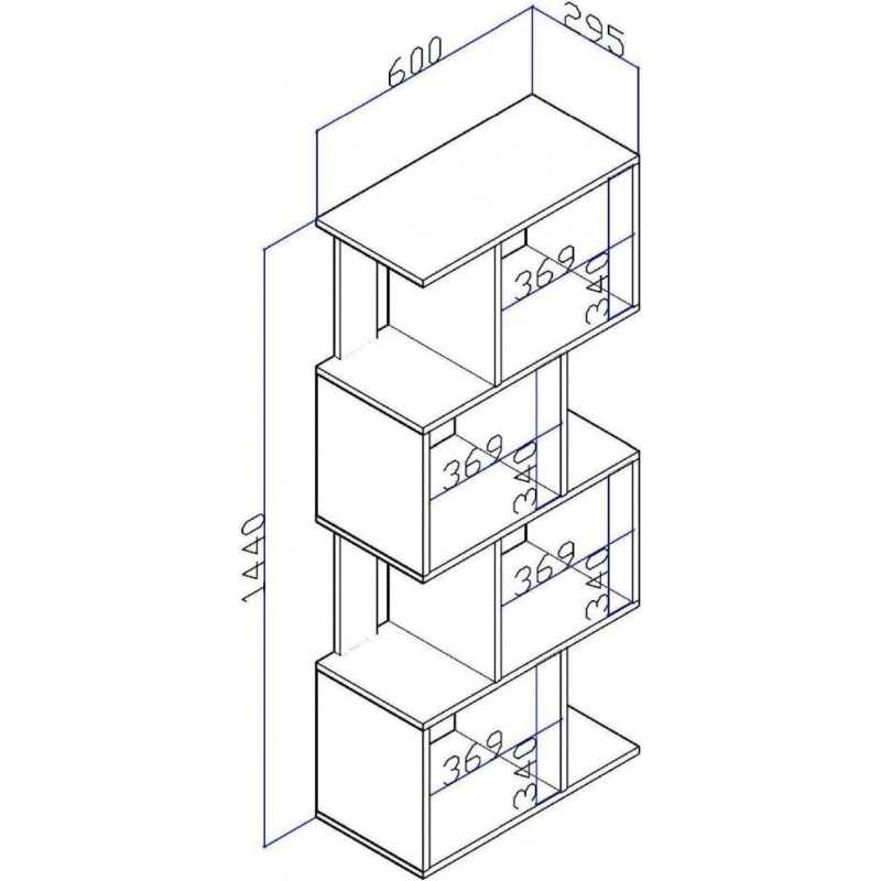 Полиця-стелаж Movelbento Black MSM — стильна чорна лофт-полиця
