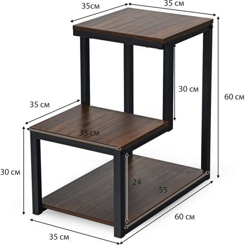 Тумбочка 3-ярусна у формі драбини