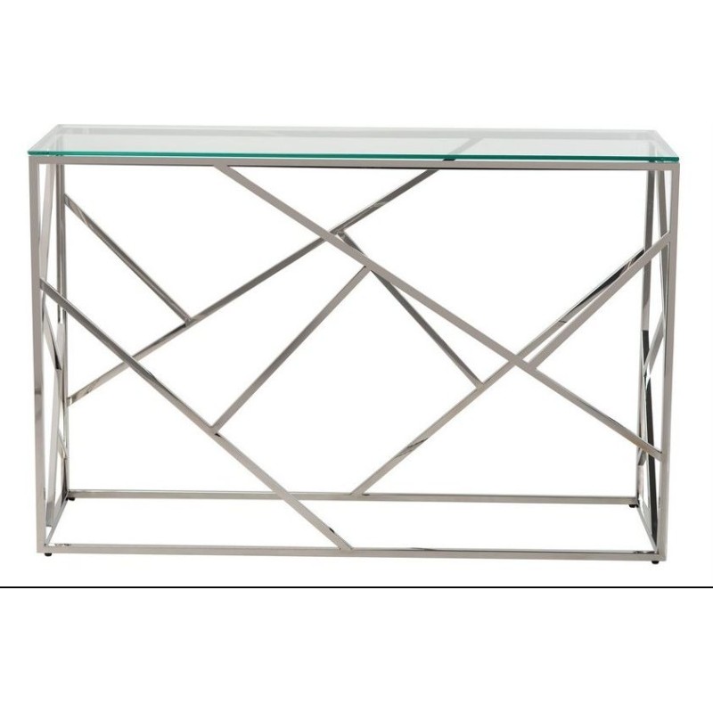 Консоль CF-3 прозорий срібло Vetro MSMLOFT