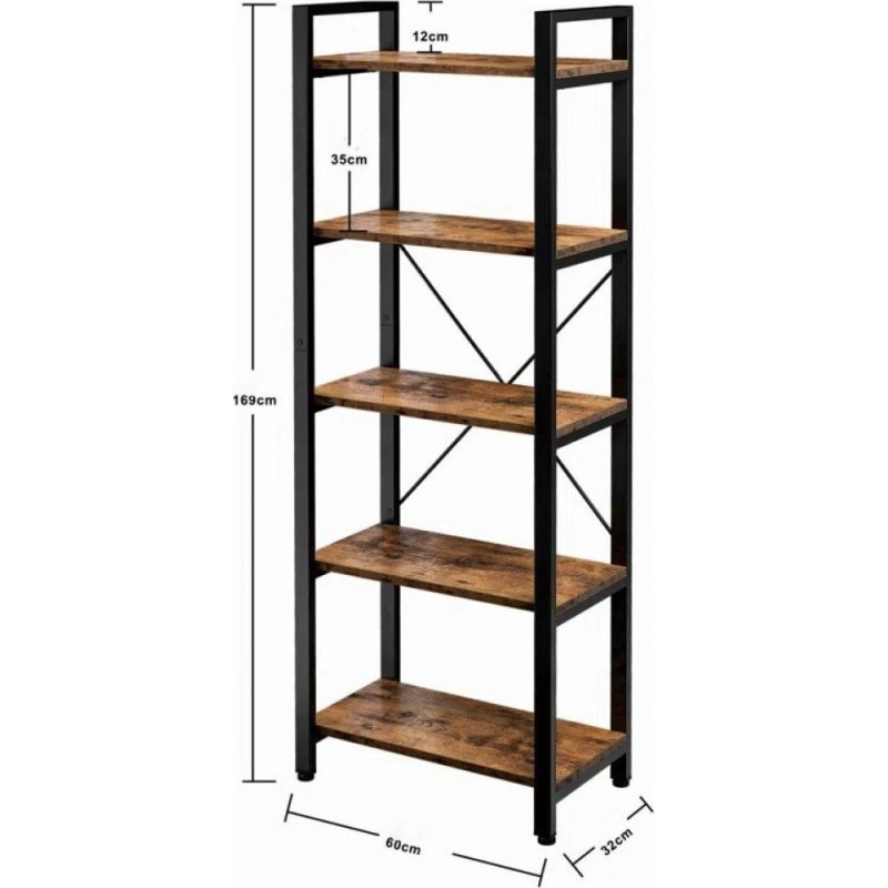 Стелаж Dumt — 5 полиць, 169×60×32 см