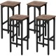 Набір з 4 барних стільців Gymax — промисловий стиль