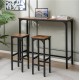 Набір з 4 барних стільців Gymax — промисловий стиль