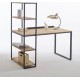 Письмовий стіл у стилі MSMLOFT з надбудовою (145×60×75 см)