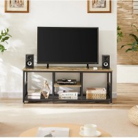VECELO TV stand with open shelves
