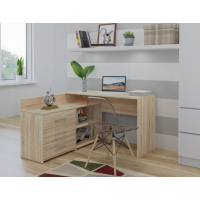 Кутовий письмовий стіл, дуб сонома