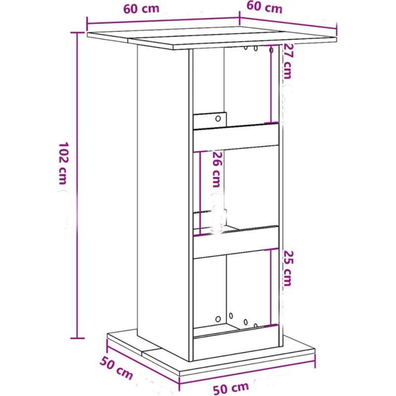 Барний стіл з місцем зберігання, чорний