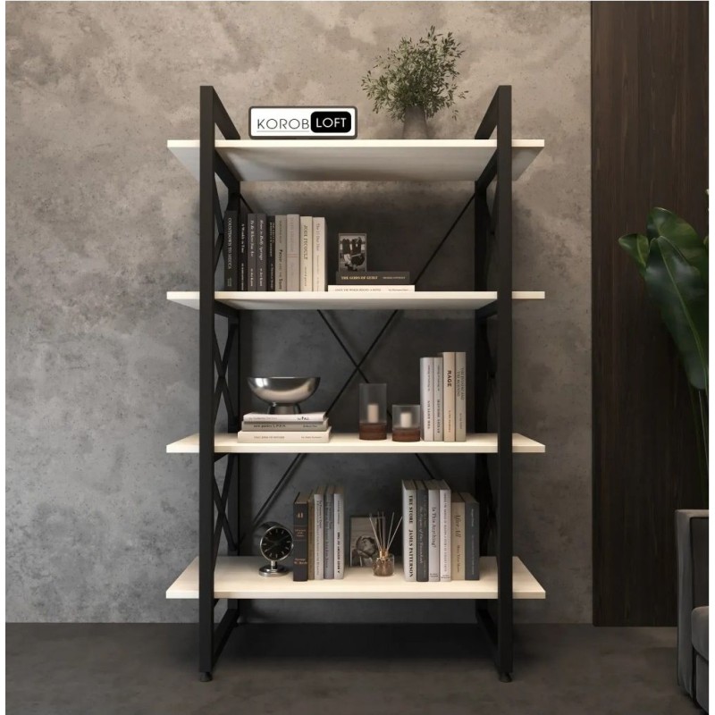 Стелаж Loft на 4 полички — 1370×900×400 мм для дому і офісу