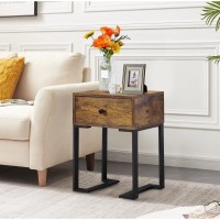 VECELO Modern bedside table with 1 drawer