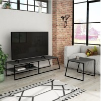 Тумба під телевізор у стилі UkrLoft 550х1630х450 мм + кавовий столик 600х570х500 мм