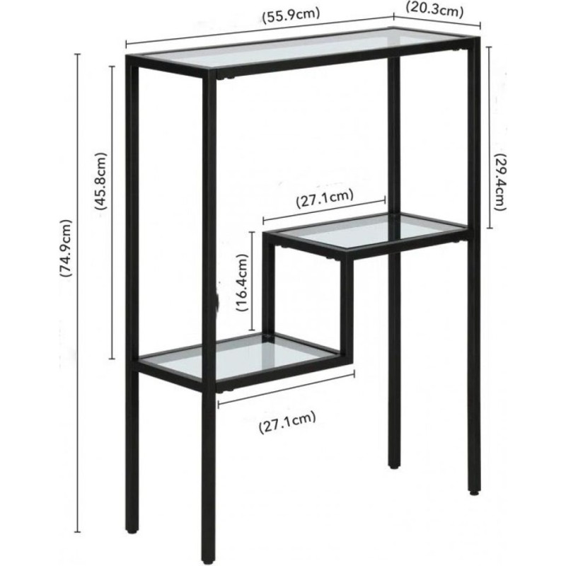 Скляний консольний стіл Braydee
