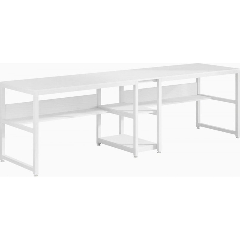 Двомісний письмовий стіл з полицями — 200 × 60 × 75 см