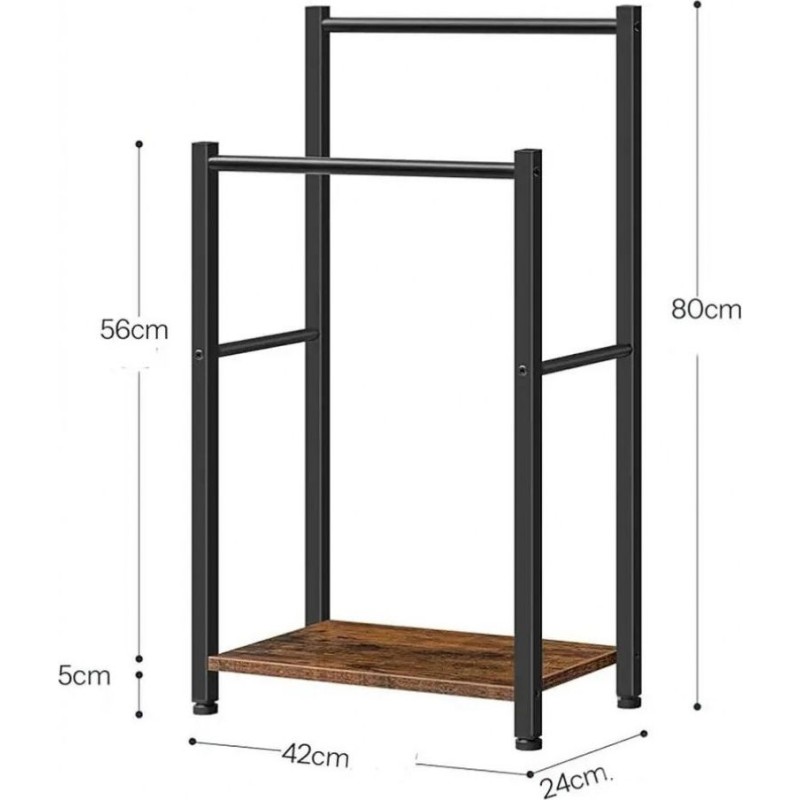 Towel rack (metal, 80×42×24 cm)