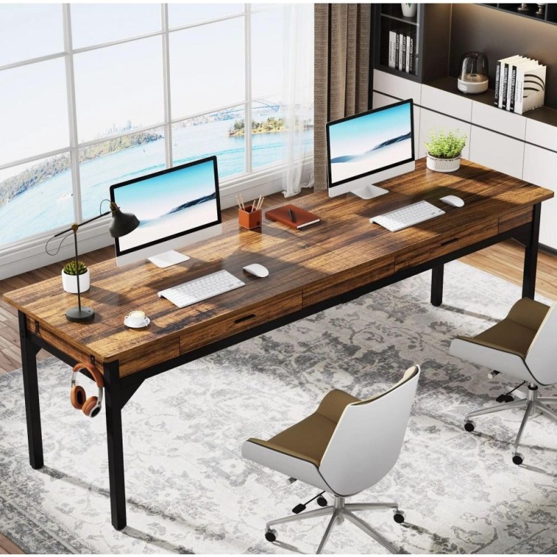 Письмовий стіл із 2 ящиками 82×200×60 см — MSMLOFT