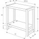Стіл Brulotte Accent — 56×60×30 см, 2-рівні полиці