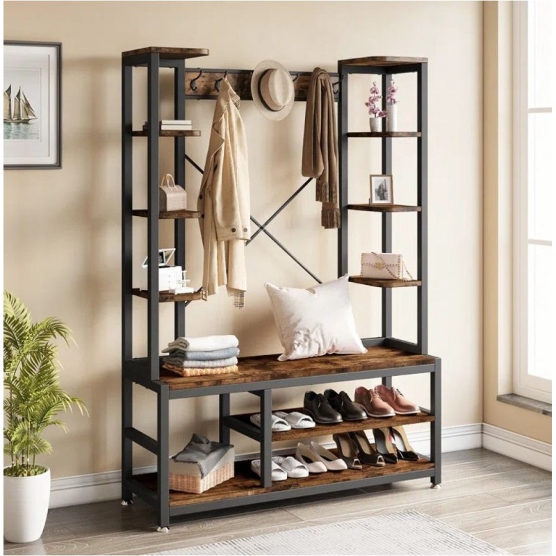 Передпокій з лавкою та місцем для зберігання взуття