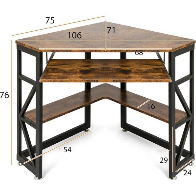 Кутовий комп'ютерний стіл «Pleione»