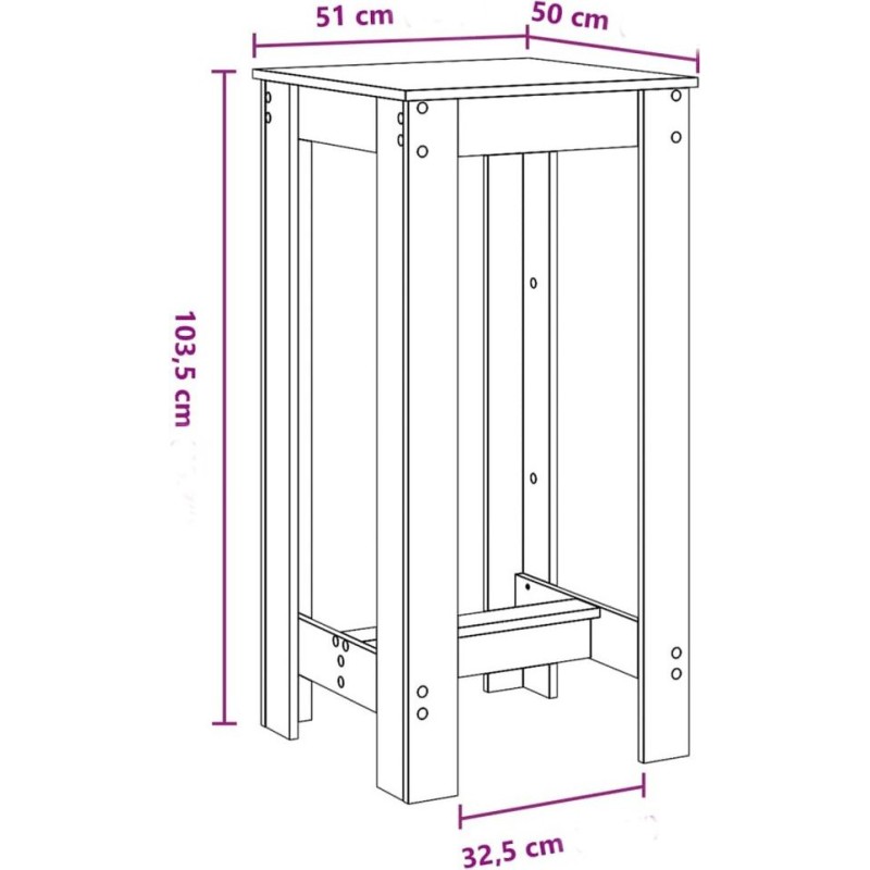 Барний стіл – дуб Сонома