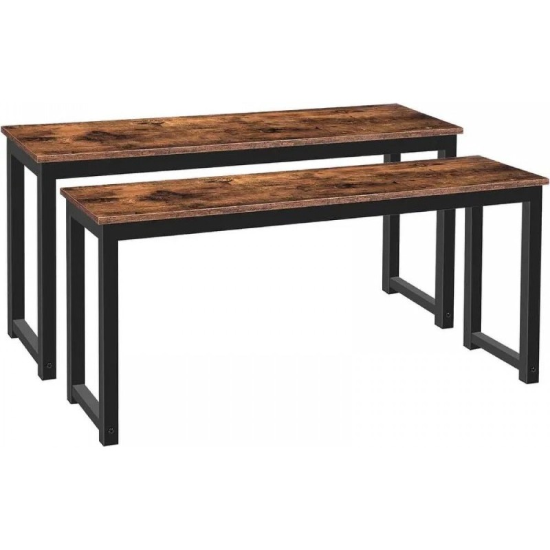 Обідня лавка MSM 100×28×50 — лофт, метал/ДСП