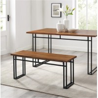 Сучасна обідня лава з металевими ніжками Middlebrook