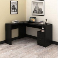 Офісний стіл з 2 ящиками, чорний