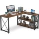 Письмовий стіл двосторонній L‑форми з полицями 