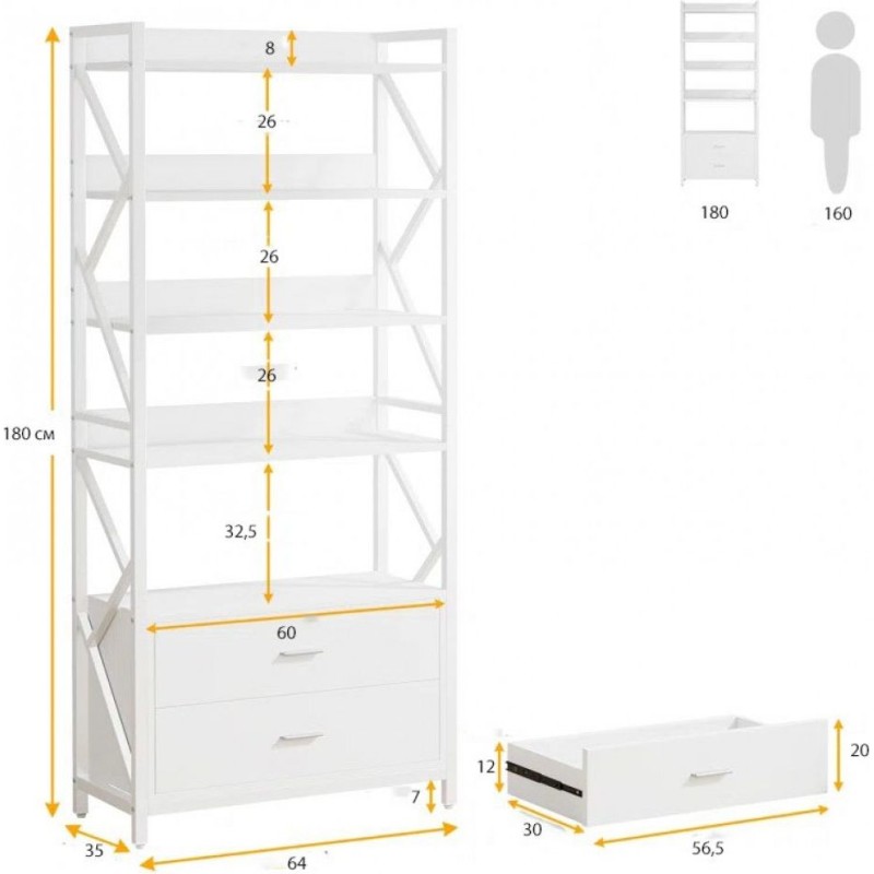 Стелаж Едісона  — універсальний LOFT-стелаж для дому