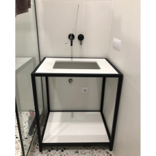 Cabinet without doors under the sink made of chipboard in loft style 750x850x600 mm