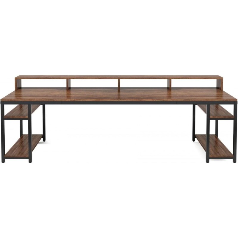 Комп'ютерний стіл із полицею під монітор та 4 відкритими полицями