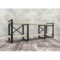 Тумба під ТВ Айсберг 160 чорний/білий UkrLoft