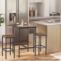 Square bar table with 2 bar stools