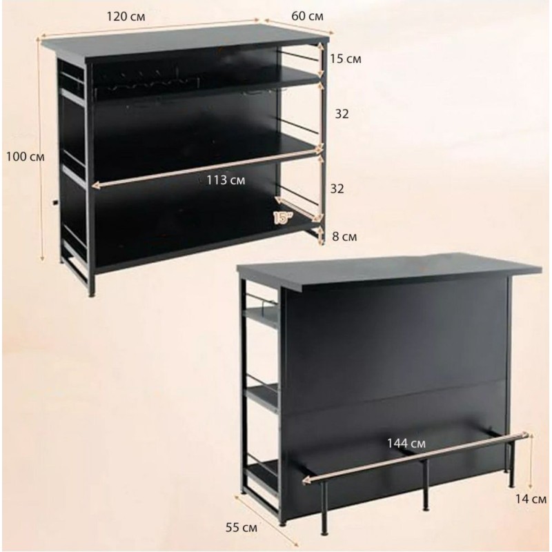 Барна шафа індустріального стилю