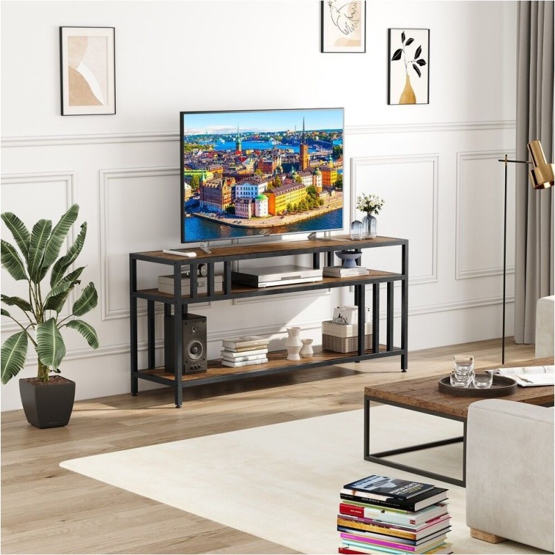 Підставка до 75″ з відкритими полицями – MSMLOFT