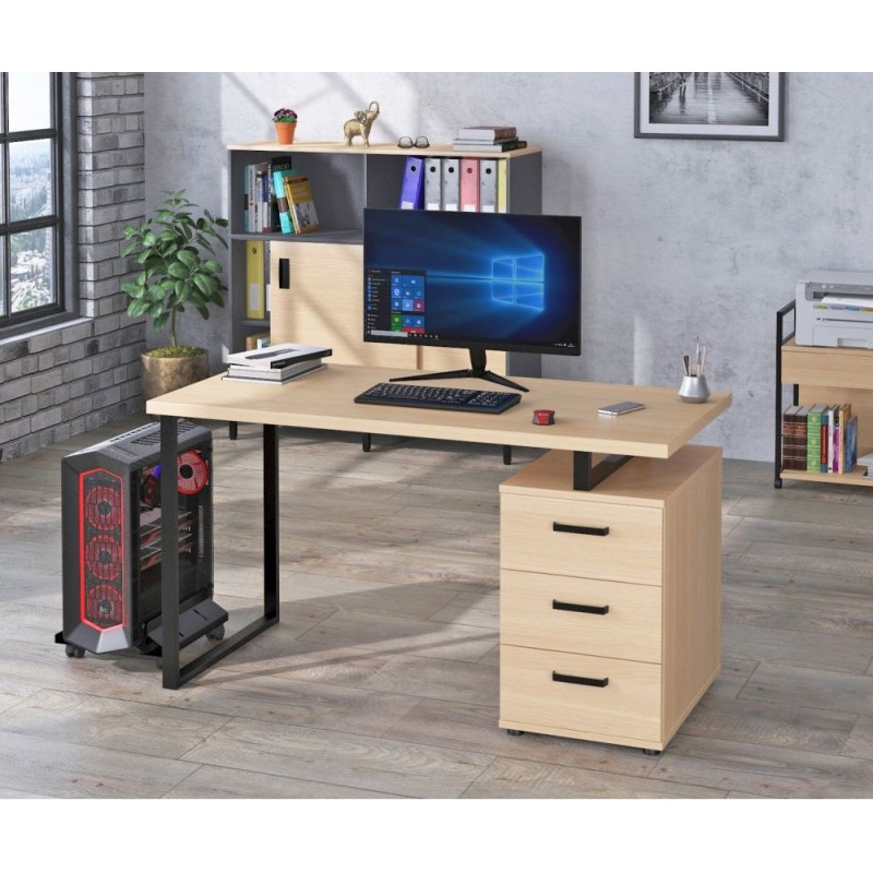 Письмовий стіл L‑27 Max (135 × 65 × 75 см) — MSMLOFT