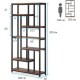 Стелаж 7-ярусний з відкритими полицями, 200×100×30 см
