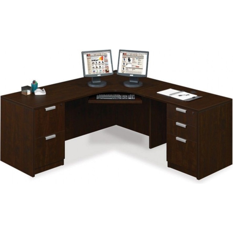 Сучасний кутовий L‑подібний письмовий стіл