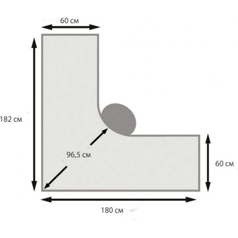 Сучасний кутовий L‑подібний письмовий стіл